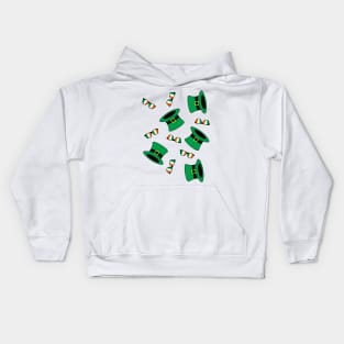 st paddy's day shades and top hats Kids Hoodie